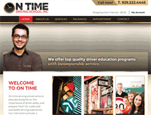 Tablet Screenshot of ontimedrivingschool.com